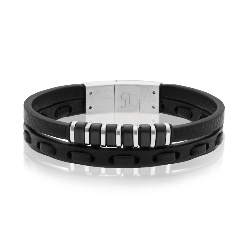 צמיד עור לגבר 2 דגם Urban Bronze – תמונה 4