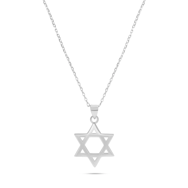 שרשרת כסף מגן דוד גדול