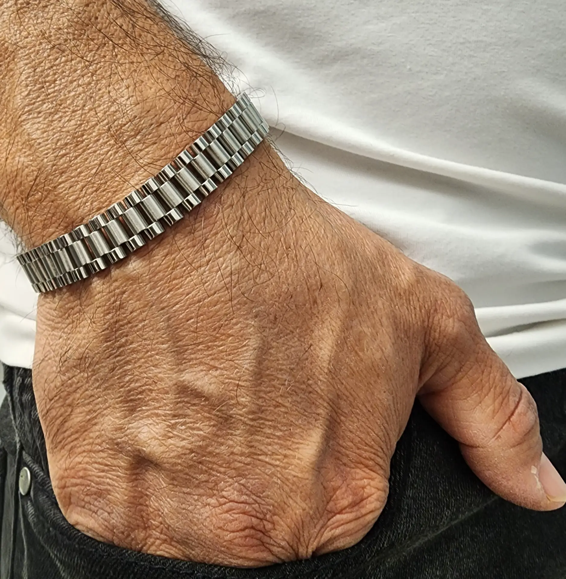 צמיד סטיל חוליות דק לגבר JBM1001 JETEM – תמונה 2